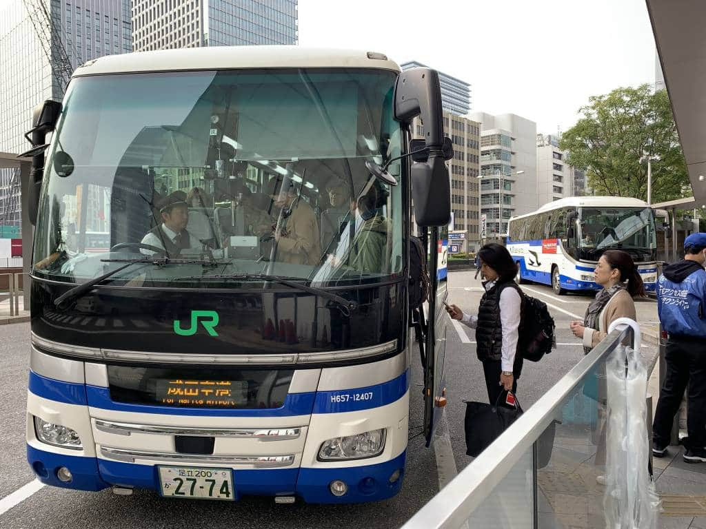 a limousine bus at Narita Airport