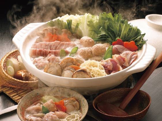 a bowl of hot pot that sumo eat