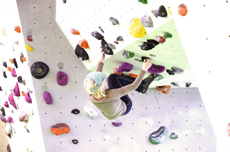 Climbing bouldering