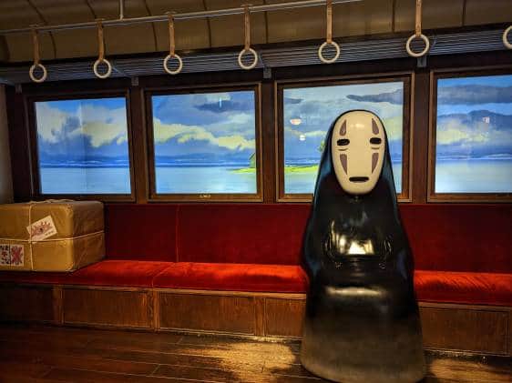no face sits on a train