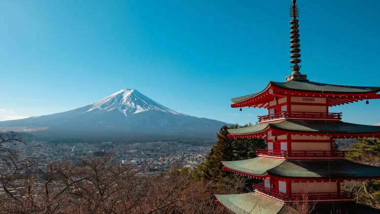 mt fuji at Arakurayama Sengen Park